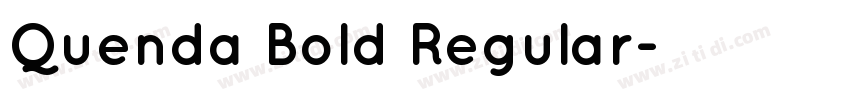 Quenda Bold Regular字体转换